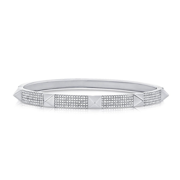 14K GOLD DIAMOND SAMMY SPIKE BANGLE