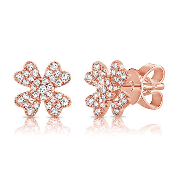 14K GOLD DIAMOND SMALL TORI STUDS