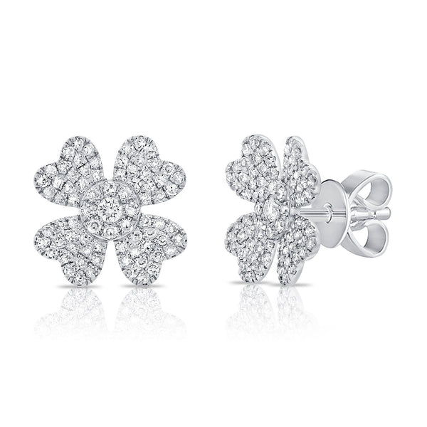 14K GOLD DIAMOND MEDIUM TORI STUDS