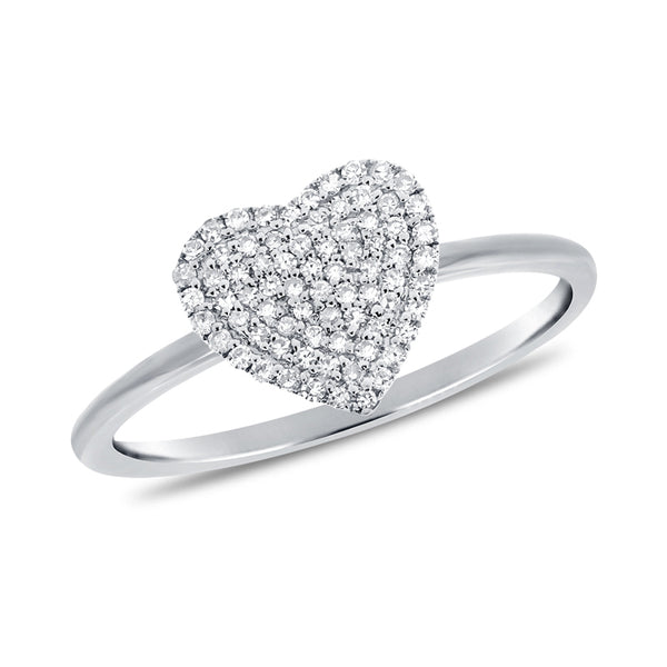 14K GOLD DIAMOND ABIGAIL HEART RING