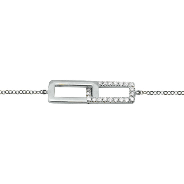 14K GOLD DIAMOND BETH LINK BRACELET