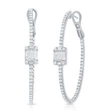 14K GOLD DIAMOND NANCY HOOPS