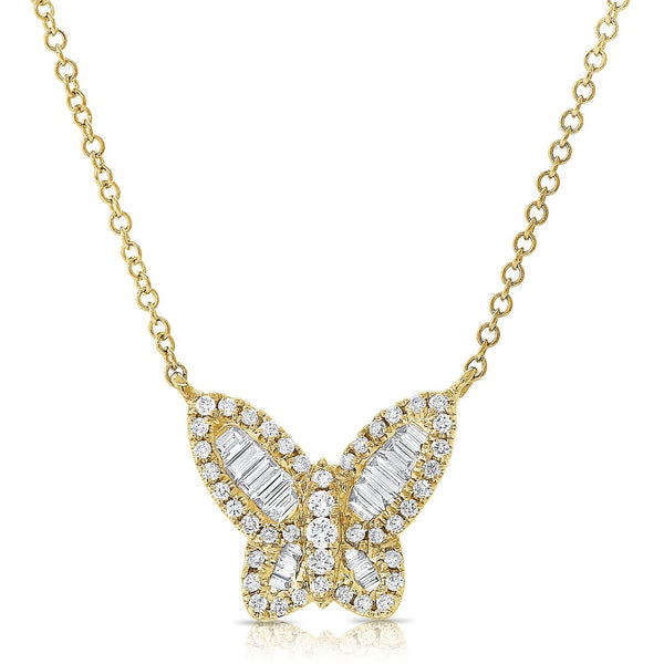 14K GOLD DIAMOND EDEN BUTTERFLY NECKLACE