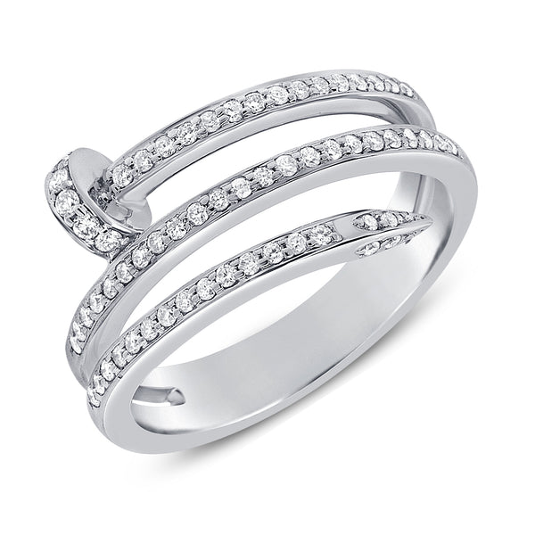 14K GOLD DIAMOND JENNA NAIL RING – Jen K Online