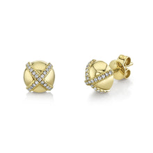 14K GOLD DIAMOND TRACY STUDS