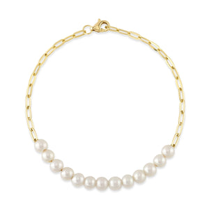 14K GOLD PEARL POPPY BRACELET