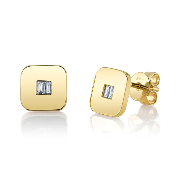 14K GOLD DIAMOND RACHEL STUDS