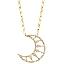 14K GOLD DIAMOND PEYTON MOON NECKLACE