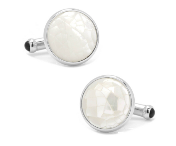 MOSAIC MOTHER OF PEARL COOPER CUFFLINKS