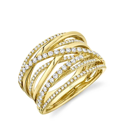 14K GOLD DIAMOND DEVON RING