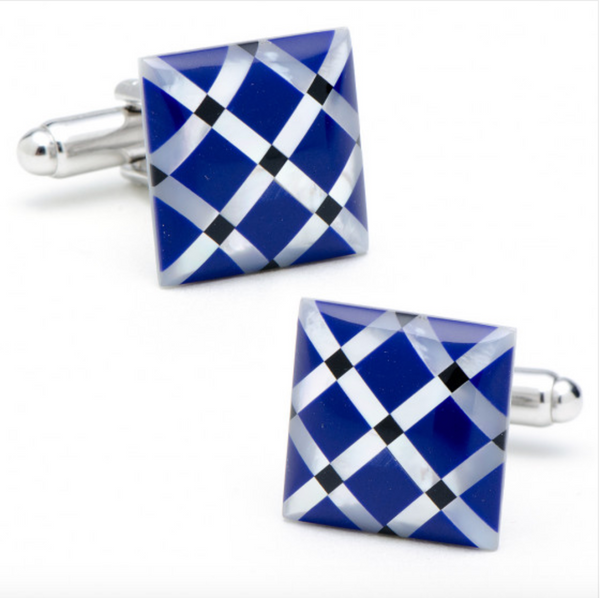 MOTHER OF PEARL X CUFFLINKS