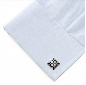 WHITE MOTHER OF PEARL X CUFFLINKS