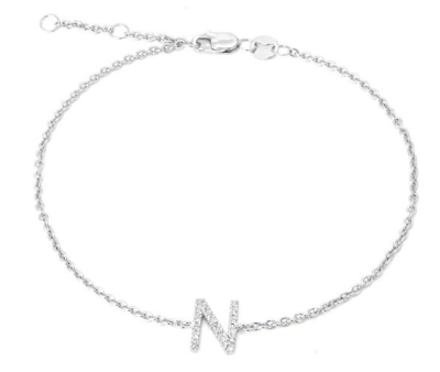 Baby Silver Initial Bracelet - Esq Jewellery