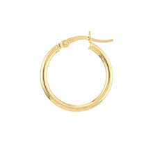 14K GOLD 2MM .75" HOOPS