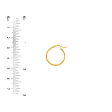 14K GOLD 2MM .75" HOOPS