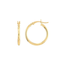 14K GOLD 2MM .75" HOOPS