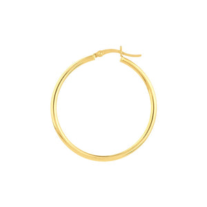 14K GOLD 2MM 1.25" HOOPS