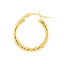 14K GOLD 3MM 1/2" HOOPS