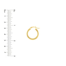 14K GOLD 3MM 1/2" HOOPS