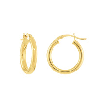 14K GOLD 3MM 1/2" HOOPS