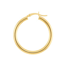 14K GOLD 3MM 1" HOOPS