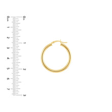 14K GOLD 3MM 1" HOOPS