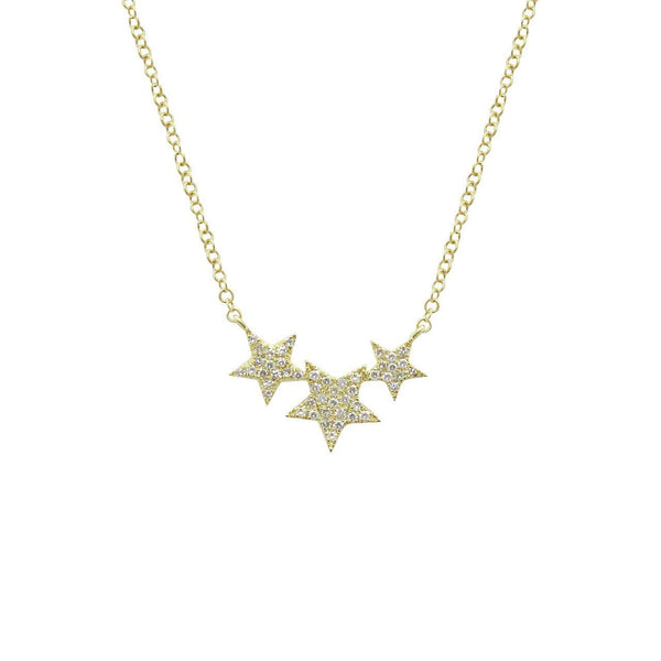 14K GOLD DIAMOND NAVA STAR NECKLACE