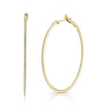 14K GOLD DIAMOND VANESSA HOOPS