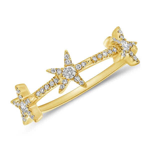 14K GOLD DIAMOND ARYA STAR RING