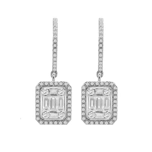 14K GOLD DIAMOND ABBY BAGUETTE EARRINGS