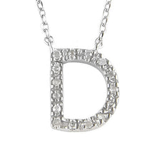 STERLING SILVER DIAMOND INITIAL NECKLACE