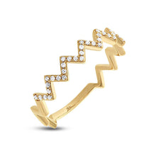 Diamond Zigzag Gina Ring in 14k Gold (All Colors)
