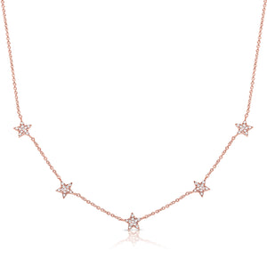 14K GOLD DIAMOND FAY STAR NECKLACE