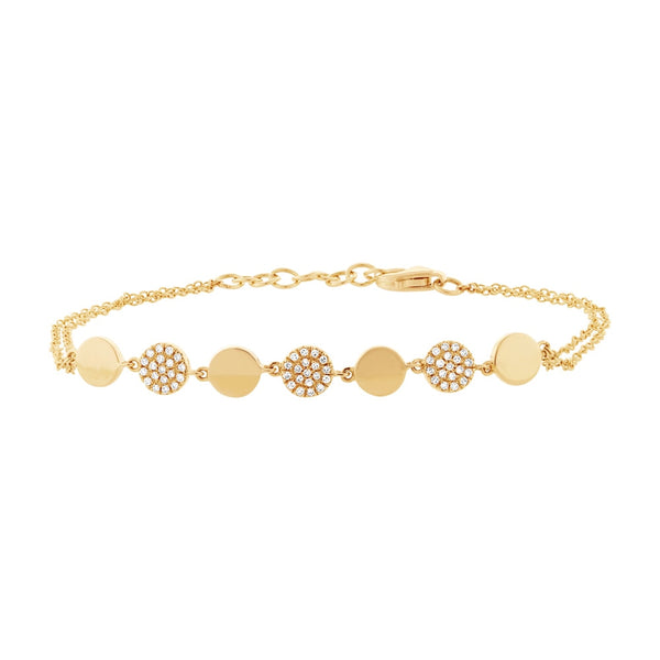 14K GOLD DIAMOND MINI CLOVER BRACELET – Jen K Online