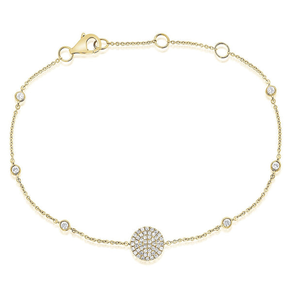 14K GOLD DIAMOND ARIELLA CIRCLE BRACELET