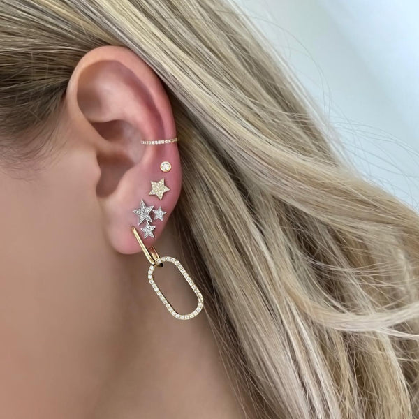14K GOLD DIAMOND CELESTE STAR STUDS