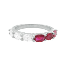 14K GOLD DIAMOND RUBY BECKY OVAL RING