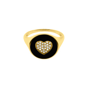 14K GOLD DIAMOND SHARI PINKY RING