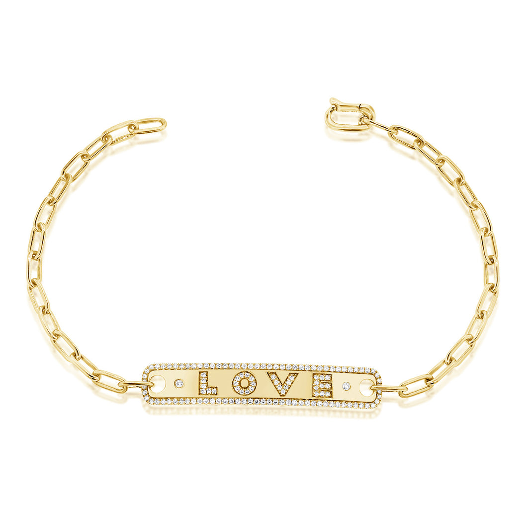 14K GOLD DIAMOND TARA LOVE BRACELET