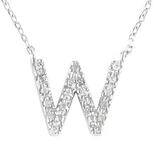 STERLING SILVER DIAMOND INITIAL NECKLACE