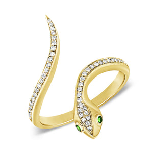 14K GOLD DIAMOND RELLY SNAKE RING