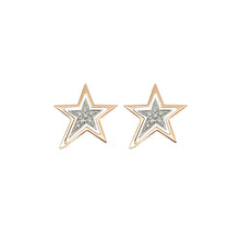 Diamond Zena Star Studs in 14k Rose Gold