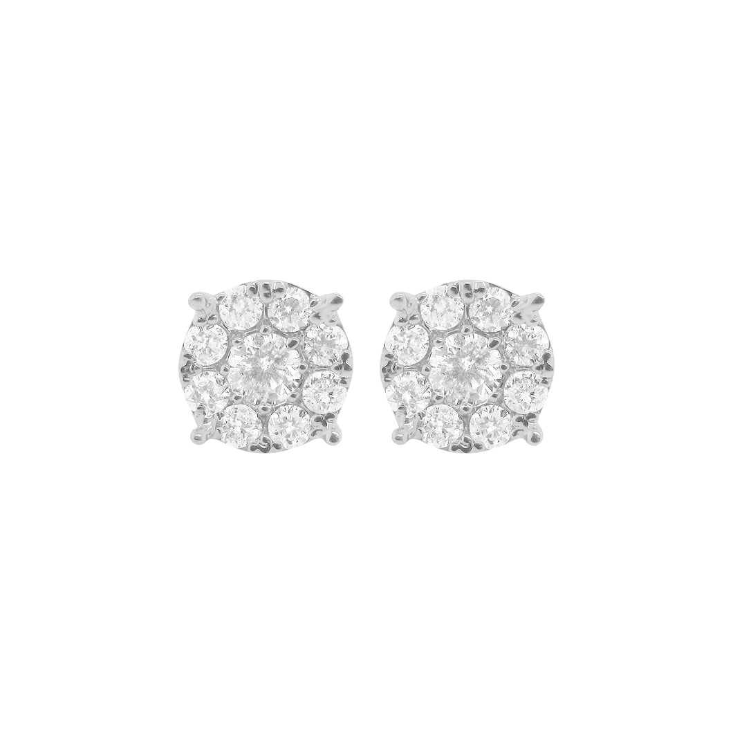 14K GOLD DIAMOND SMALL BELLA STUDS