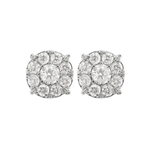 14K GOLD DIAMOND LARGE BELLA STUDS