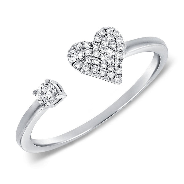 14K GOLD DIAMOND SHELLY HEART RING
