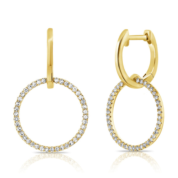 14K GOLD DIAMOND MAXINE EARRINGS