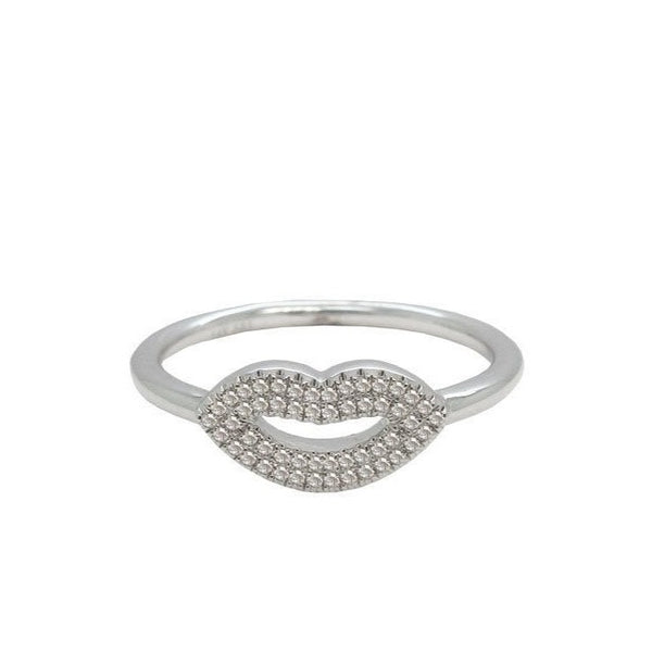 14K GOLD DIAMOND LIPS RING