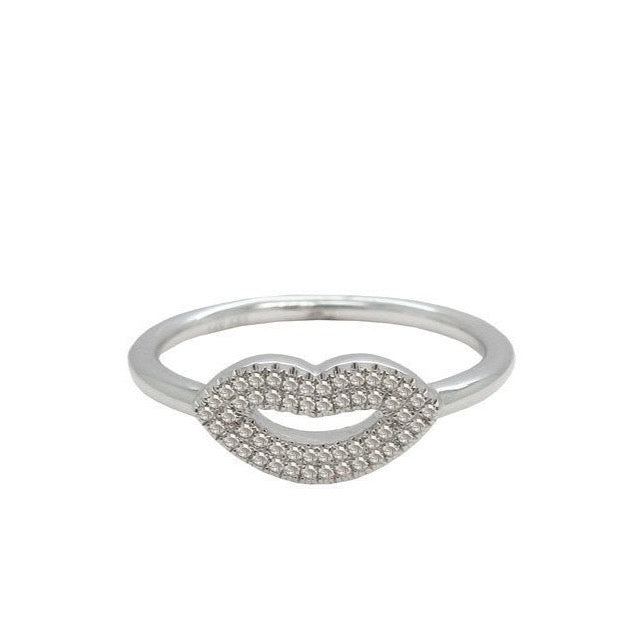 14K GOLD DIAMOND LIPS RING – Jen K Online