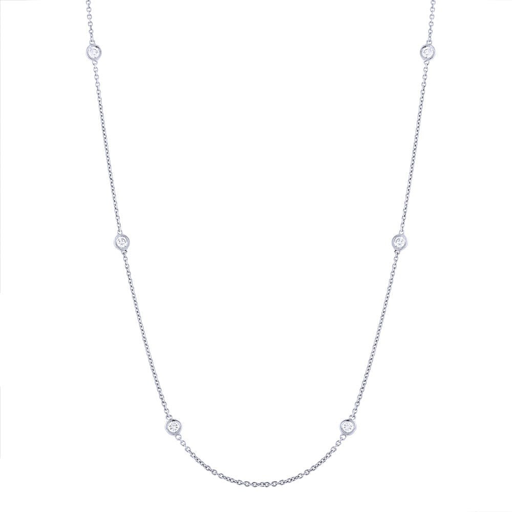 14K GOLD DIAMONDS BY THE YARD CHAIN NECKLACE