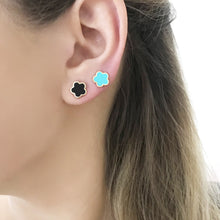 14K GOLD MEGAN SMALL TURQUOISE FLOWER STUDS